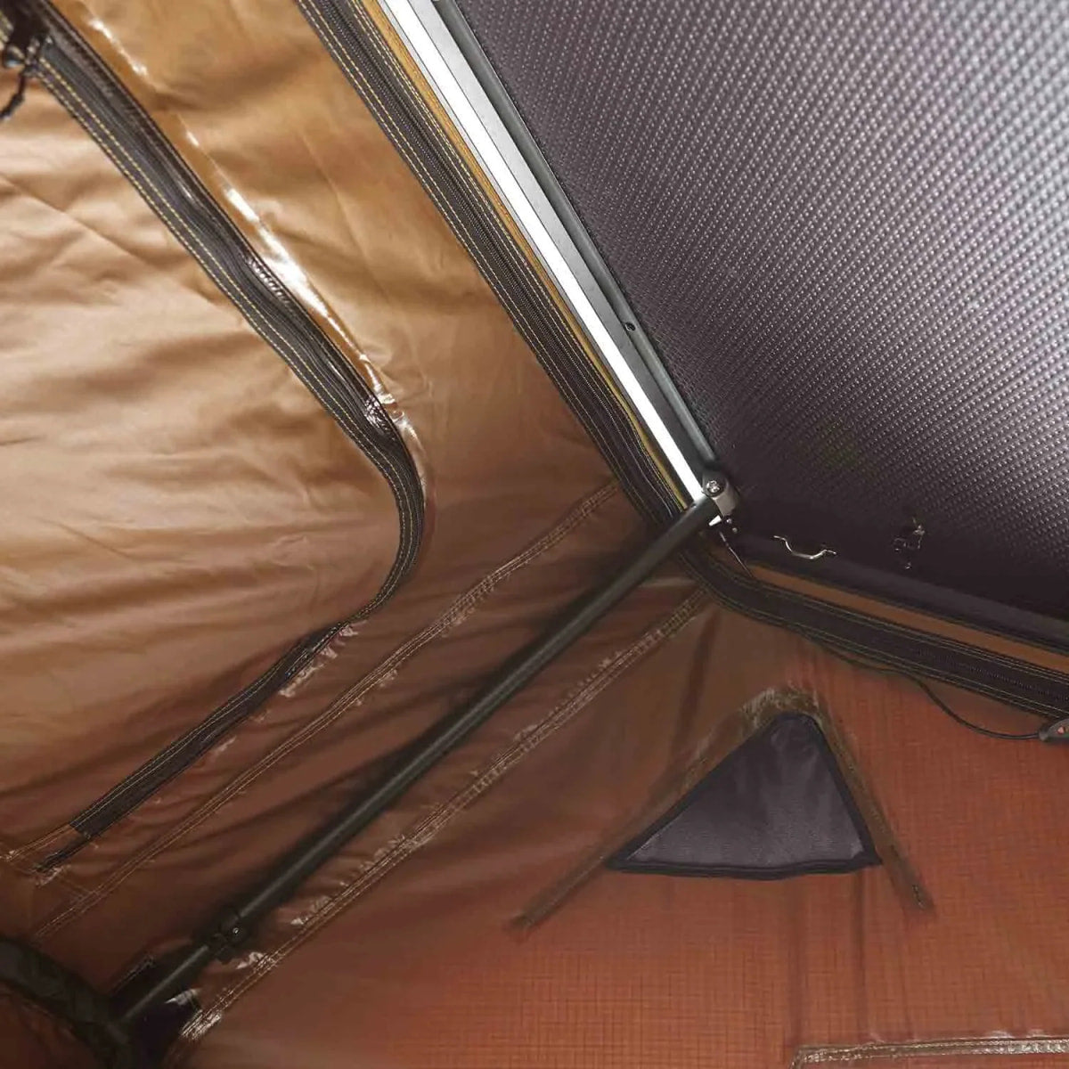 Alu-Hartschalen Dachzelt CUMARU UP 145 goldbraun