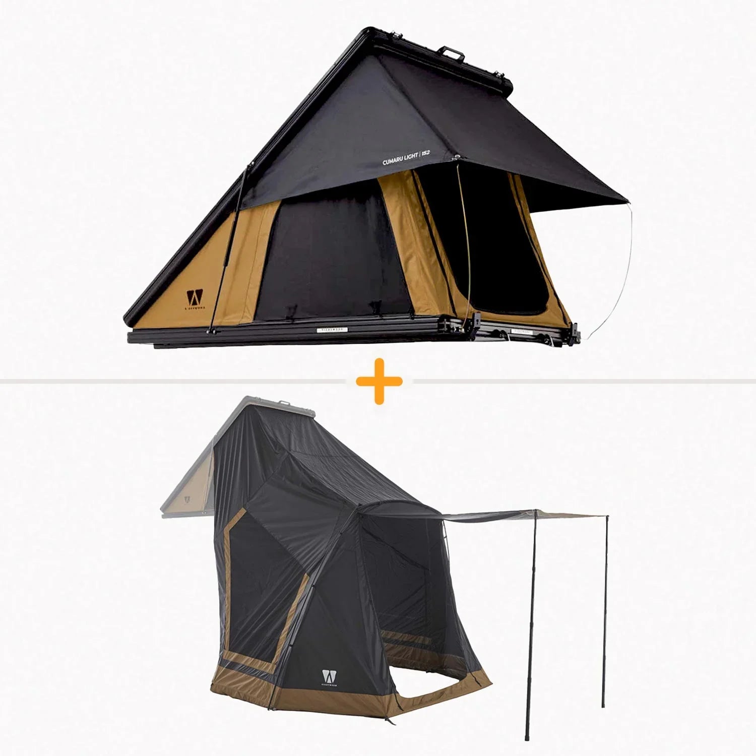 Bundle-Deal Dachzelt Vickywood CUMARU LIGHT 152 goldbraun