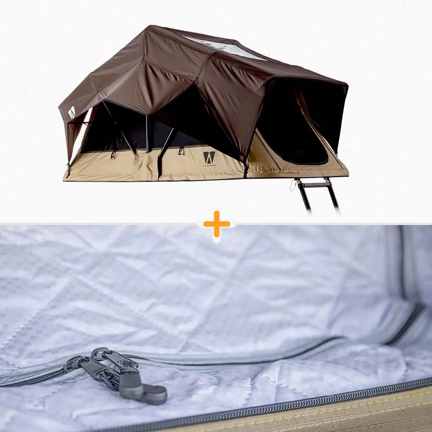 Bundle-Deal Dachzelt Vickywood LITTLE BAMBOO 125 coffee