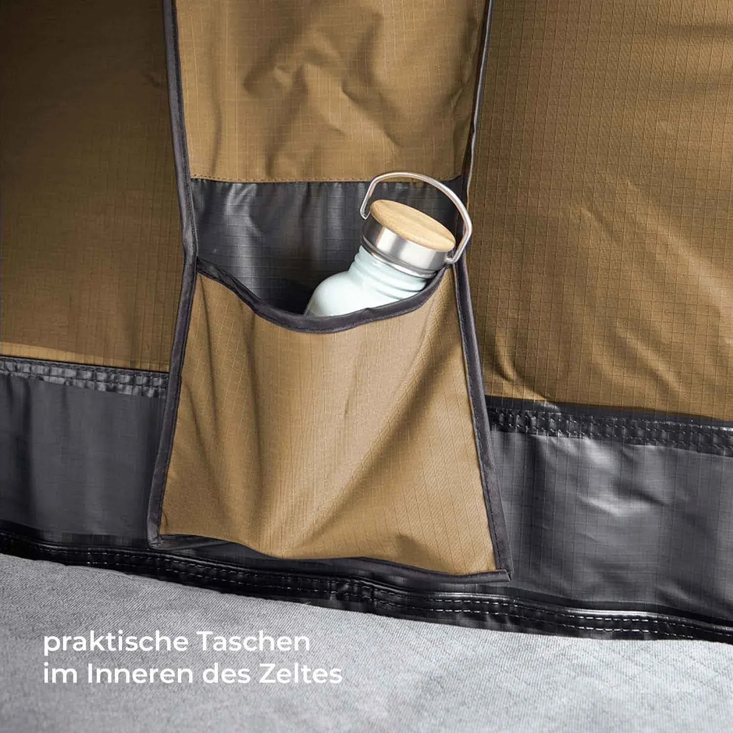 Bundle-Deal Dachzelt Vickywood MIGHTY OAK LIGHT 165 goldbraun