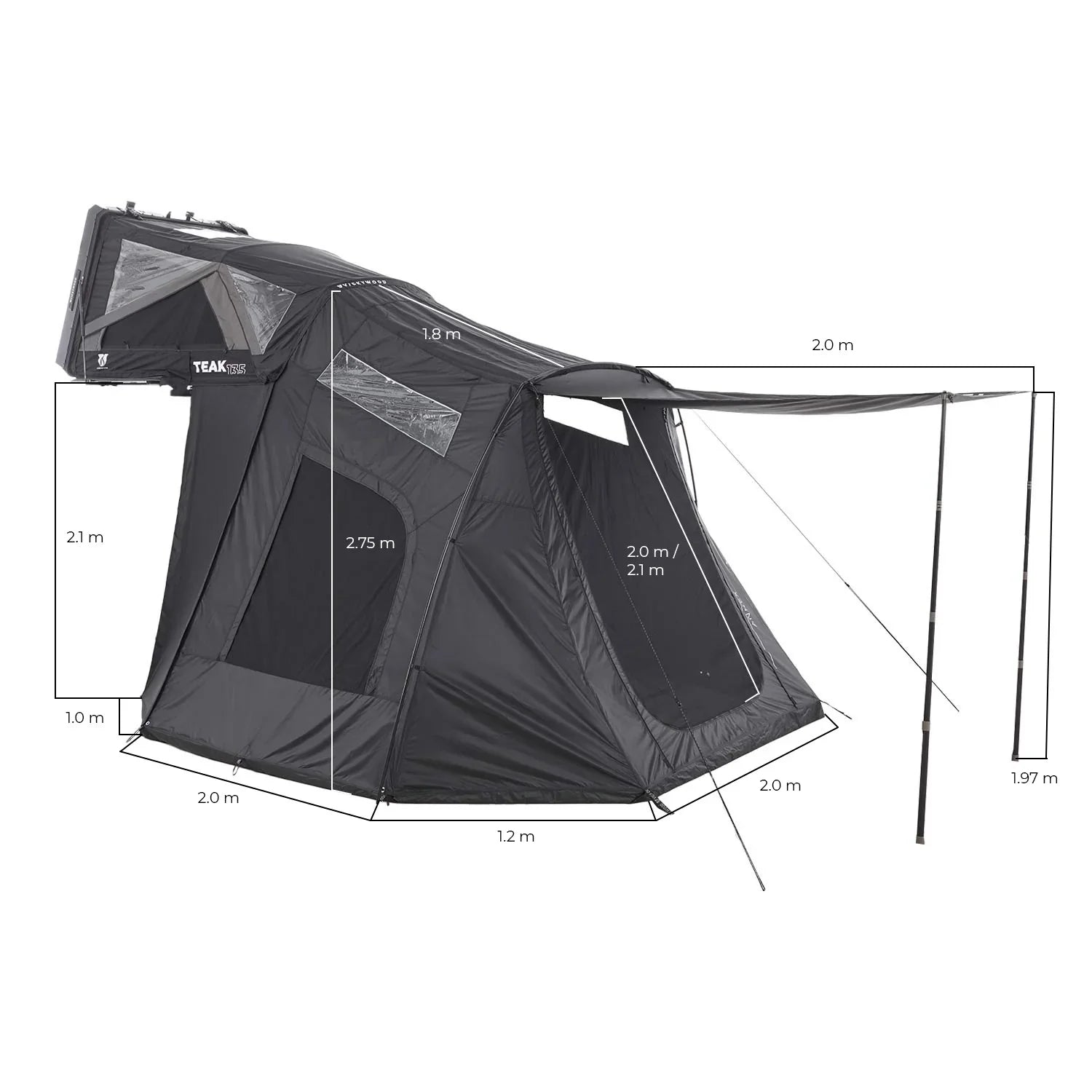 Bundle-Deal Dachzelt Vickywood TEAK 135