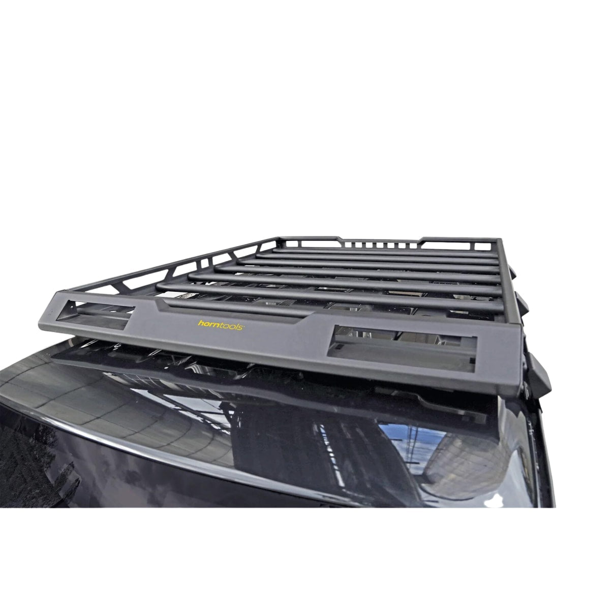 Dachträger mit fester Reling Aluminium schwarz El Portador