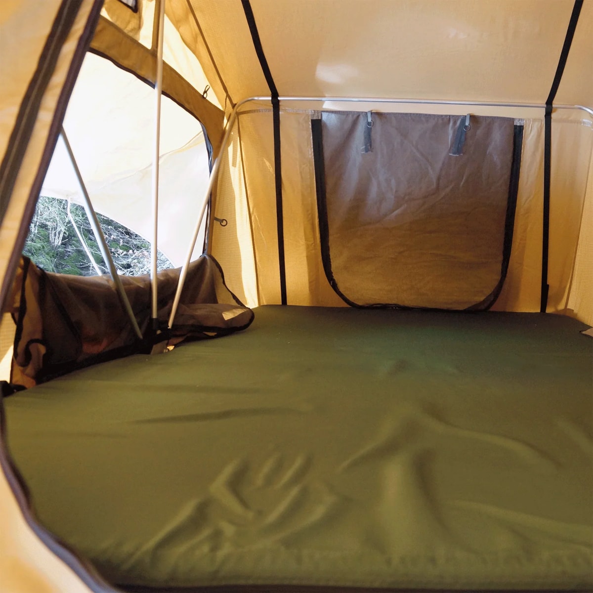 Dachzelt Desert 165cm sandfarben mit Vorzelt von Horntools -