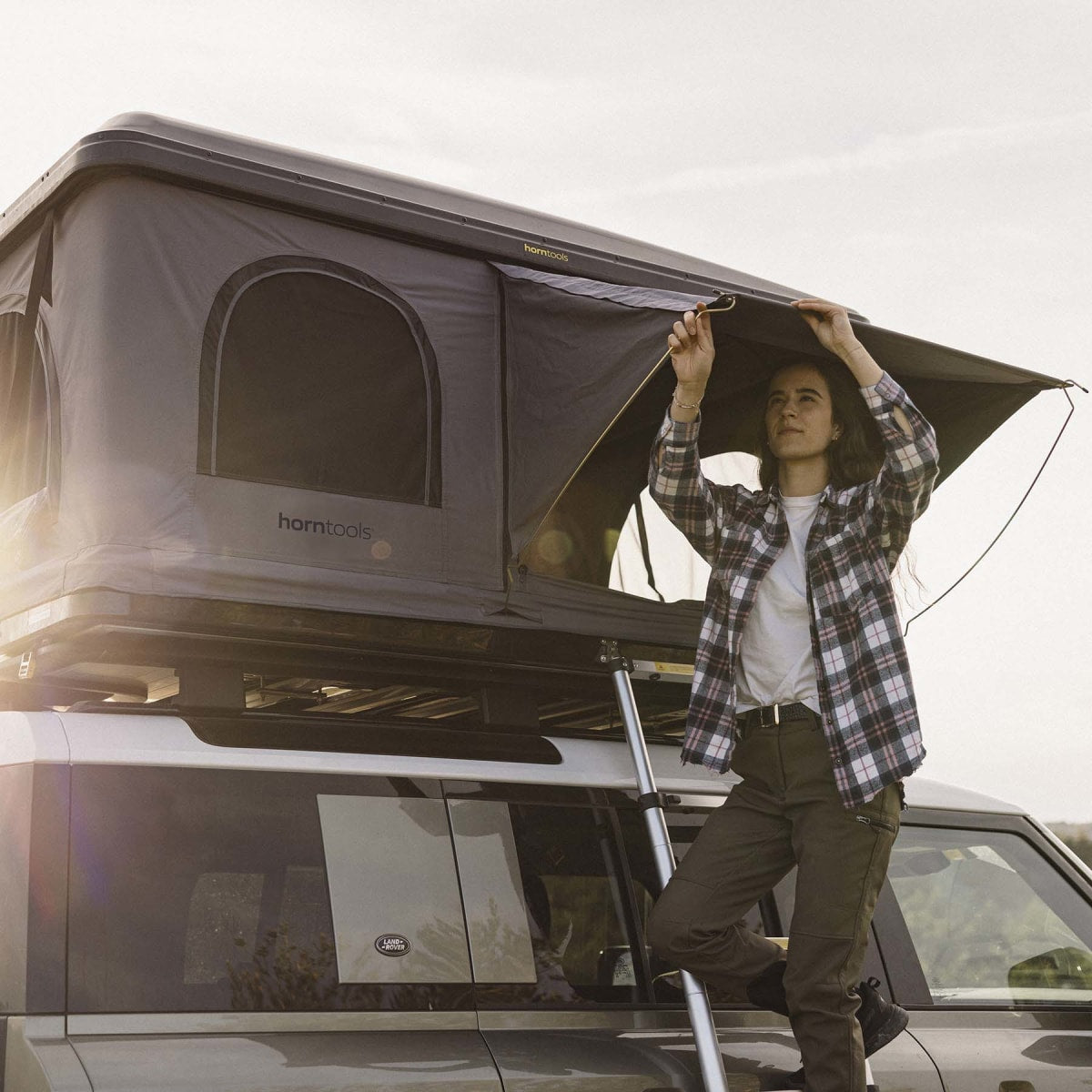 Dachzelt Horntools Themis PopUp Hartschalenzelt Schwarz/Grau