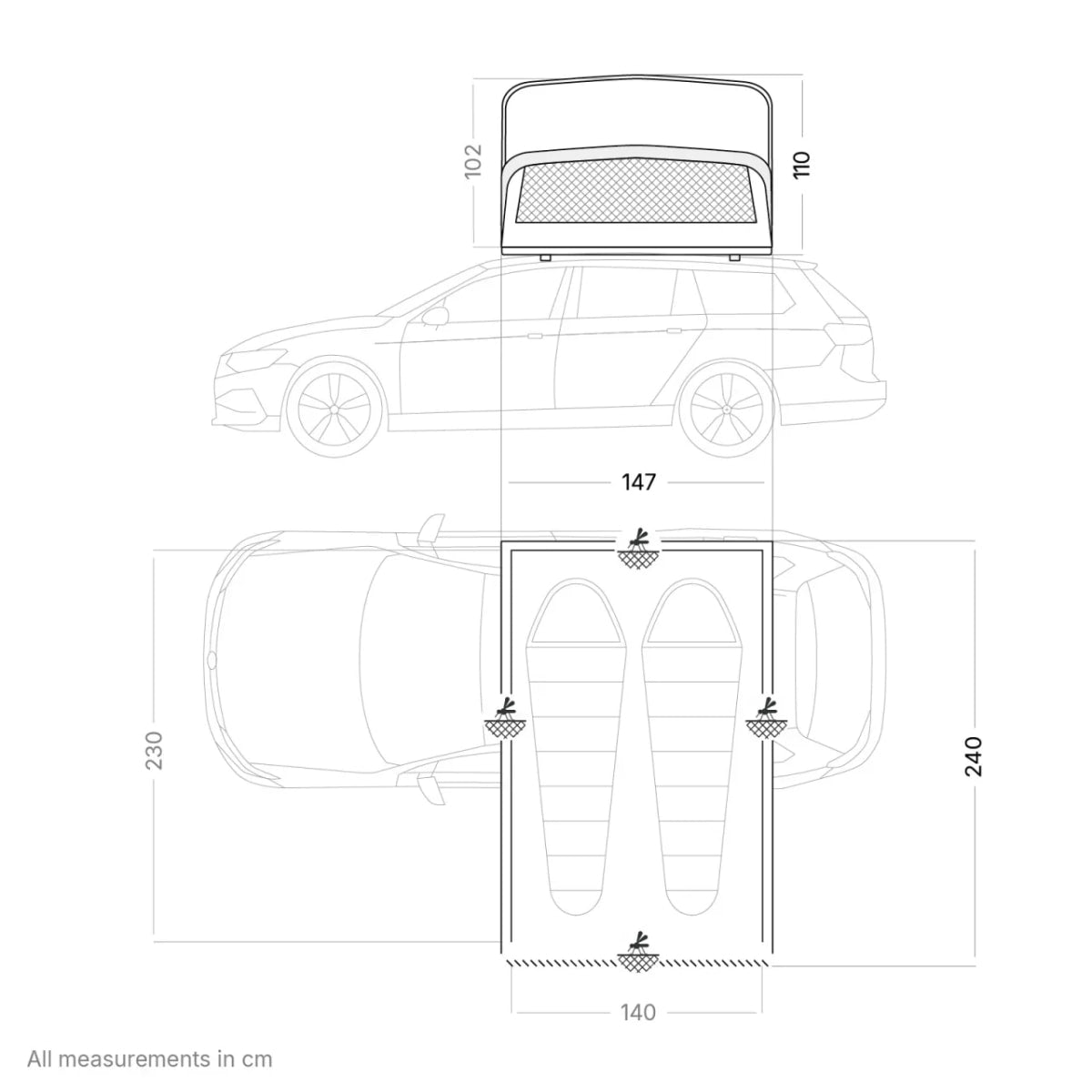 Dachzelt qeedo Freedom Compact 2 - Klappdachzelt
