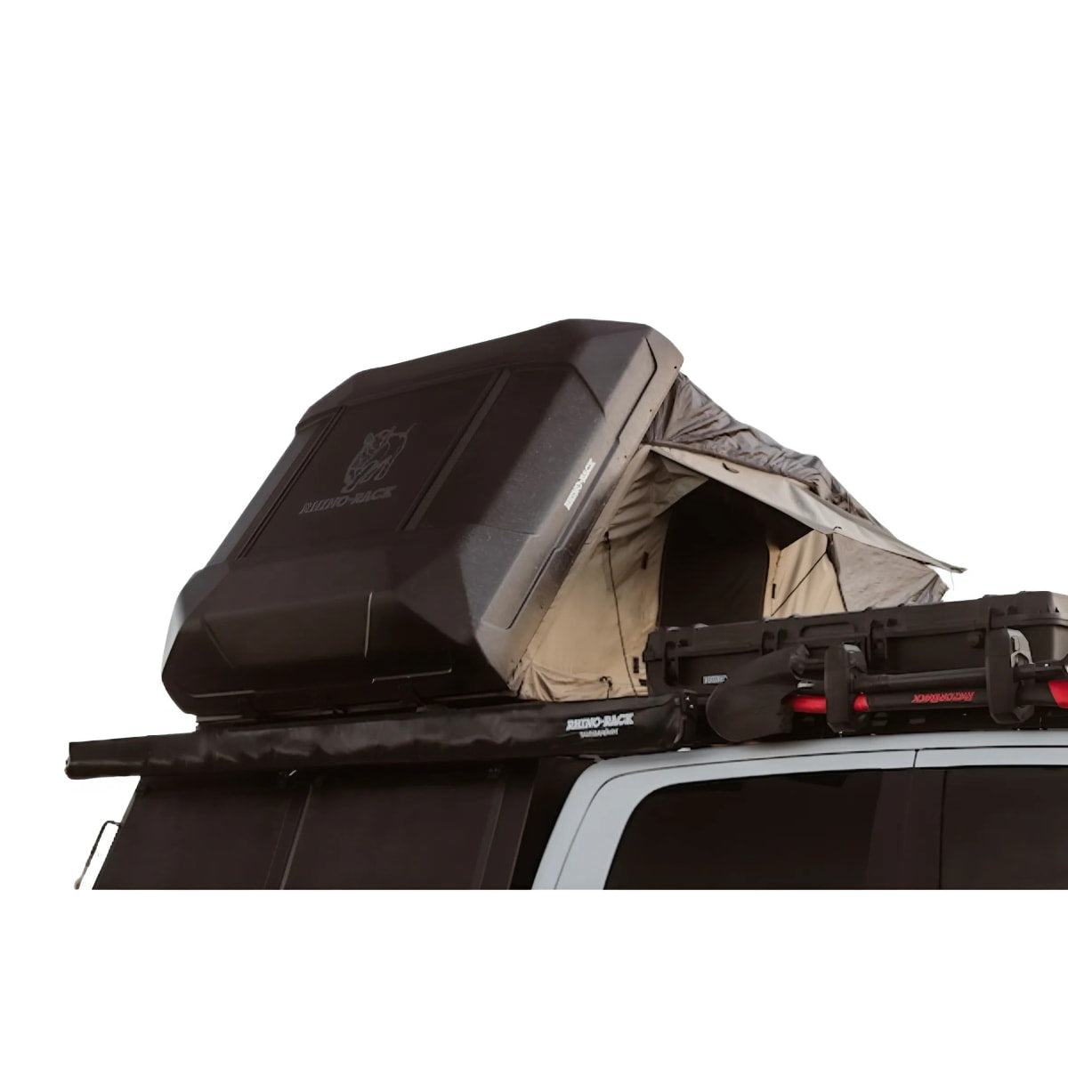 Dachzelt Rhino Rack Hartschalenzelt Schwarz/Khaki - Hybrid