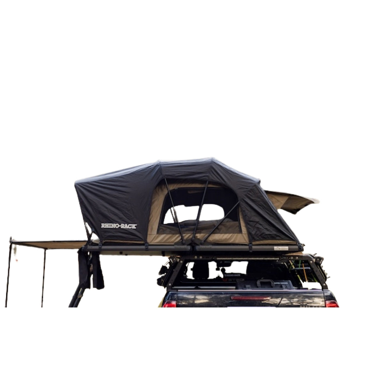 Dachzelt Rhino Rack Soft Shell Schwarz/Khaki - Klappdachzelt