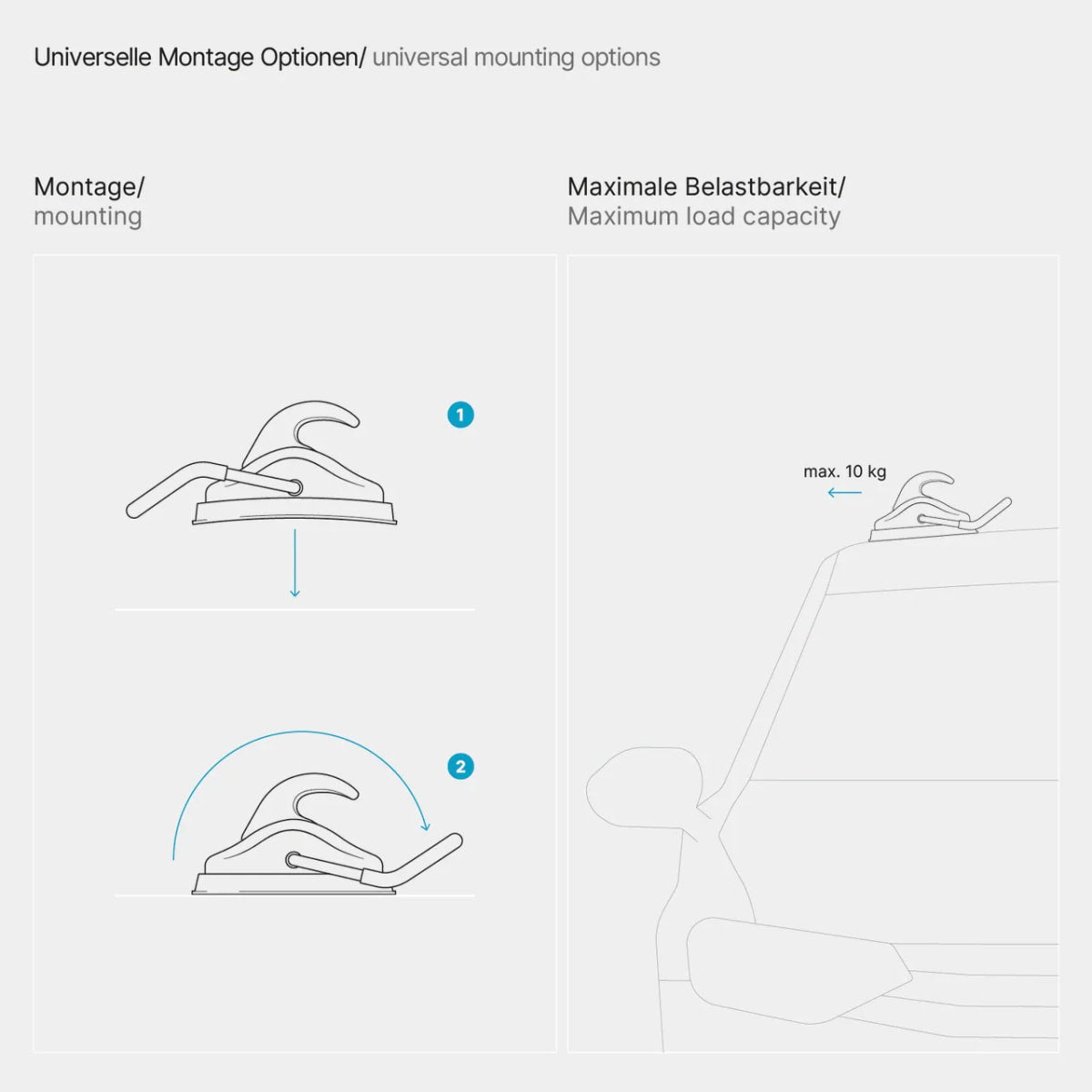 Easy Hook von qeedo - Befestigung