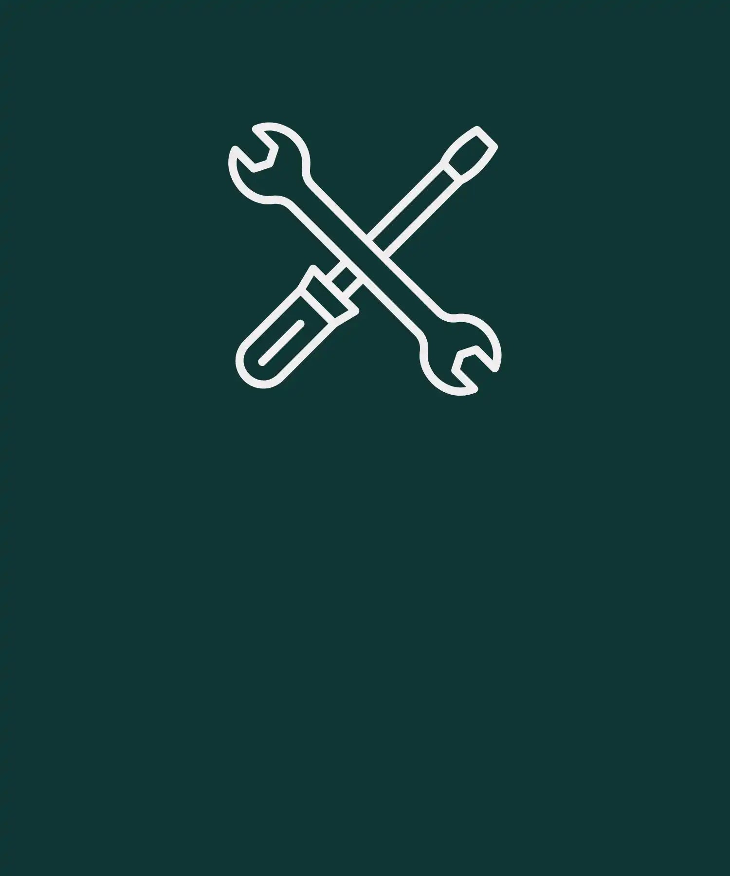 Kreuzschraubenschlüssel und Schraubendreher.