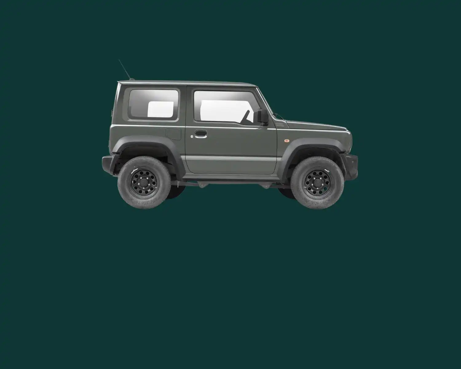 Grauer zweitüriger SUV.
