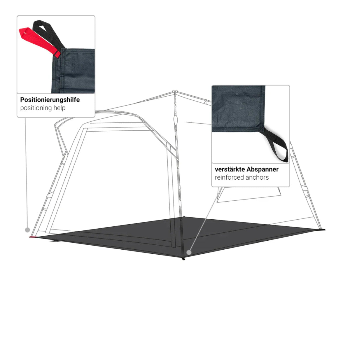 Groundsheet für qeedo Quick Villa L/Base/Motor Free