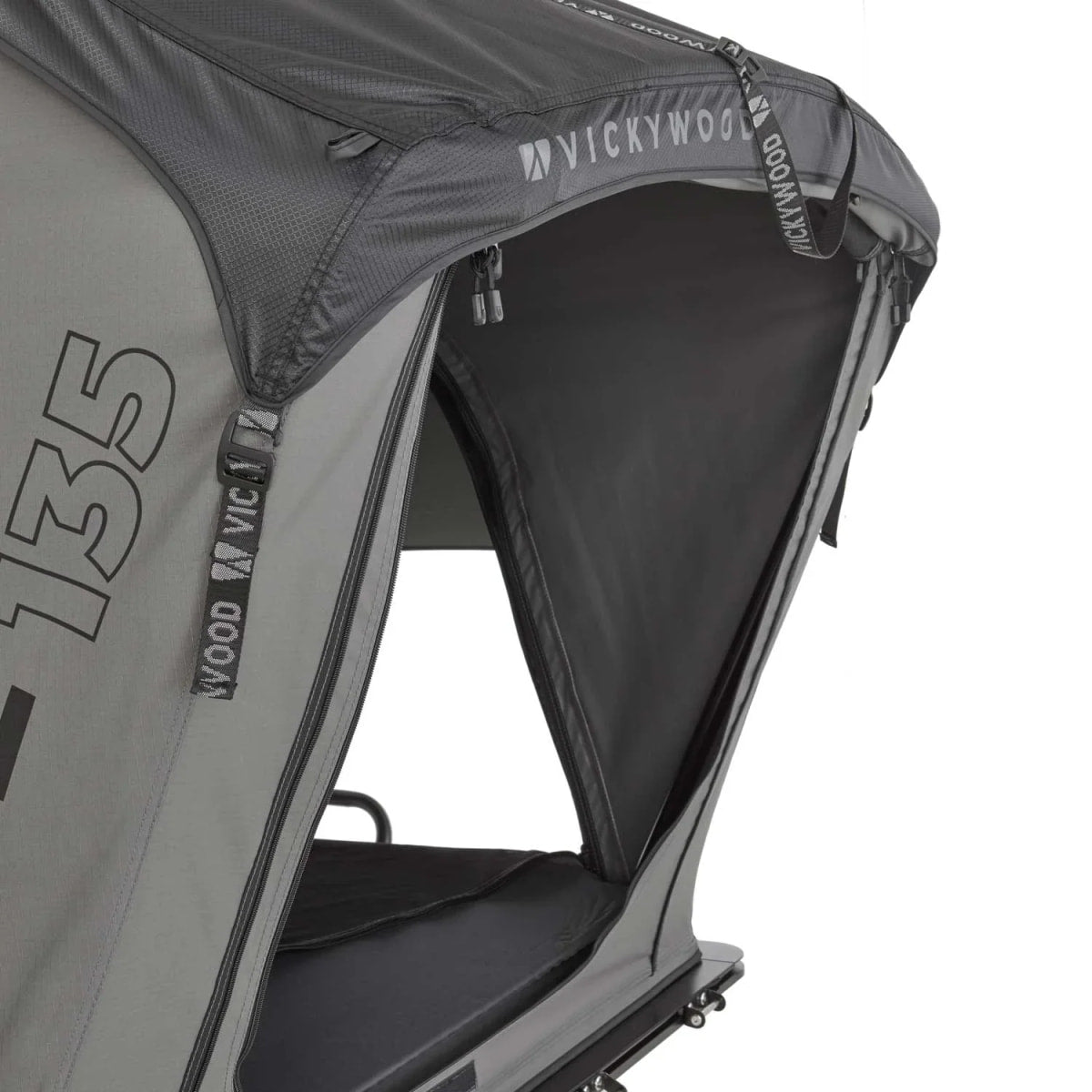 Hartschalen-Dachzelt CUMARU EASE 135 grau - Hartschalen