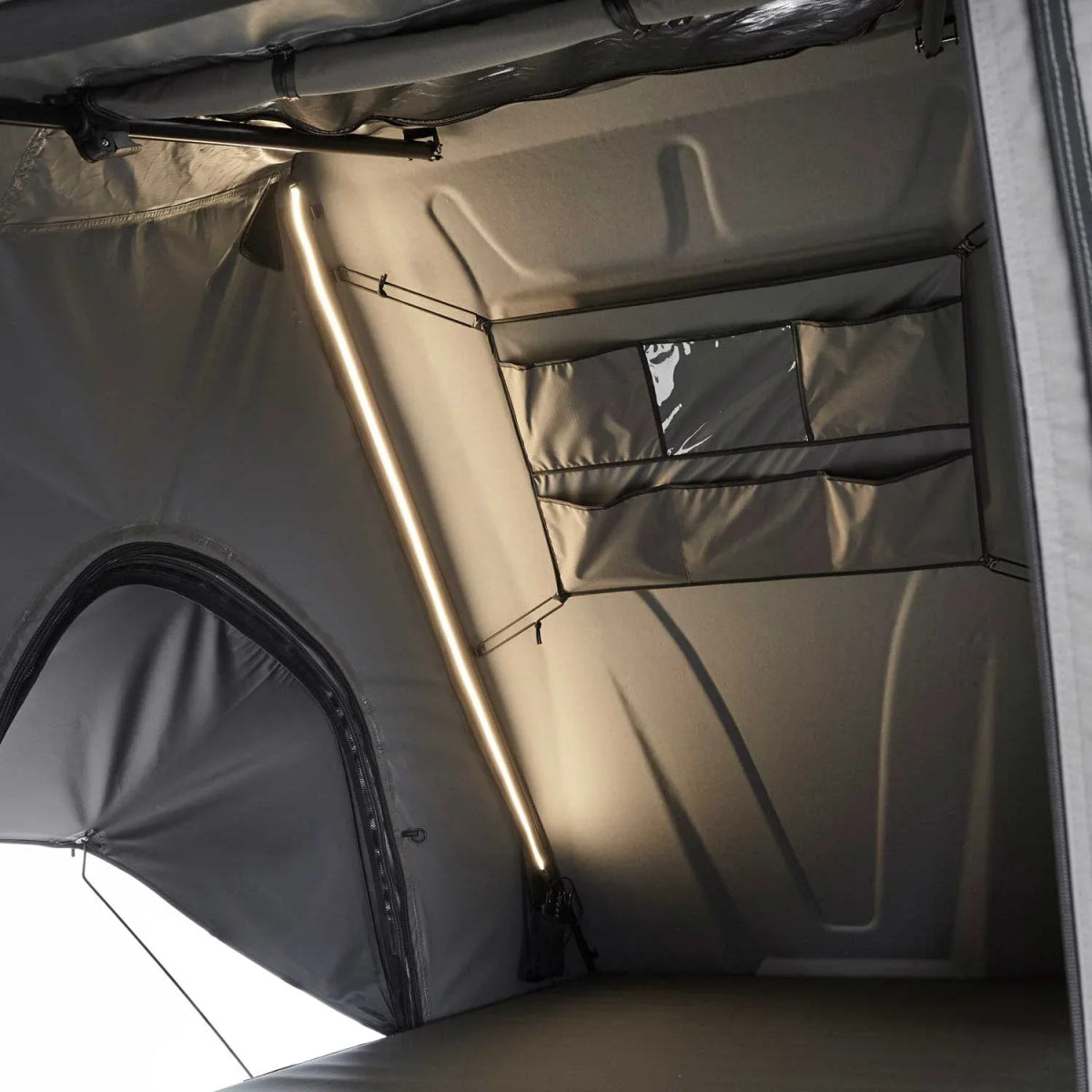 Hartschalen-Dachzelt CUMARU EASE 135 grau - Hartschalen