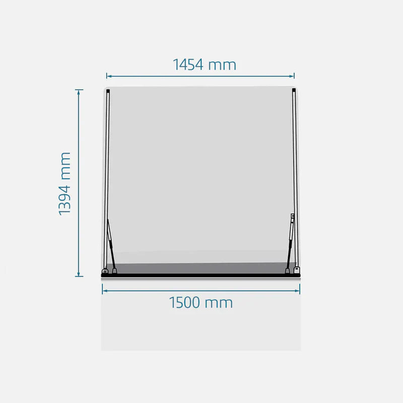 Heckmarkise Horizon Straight 1,5 m (freitragend) mit Sonnensegel