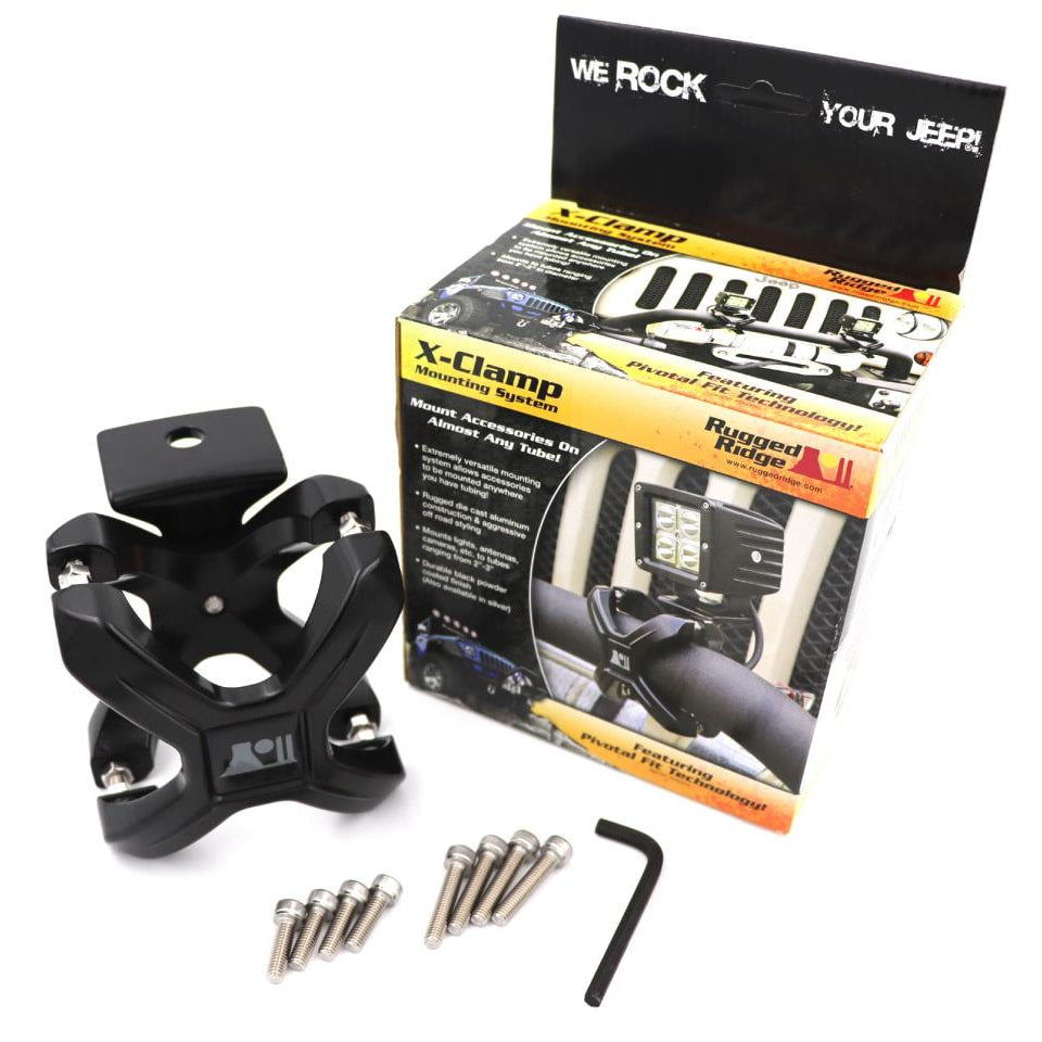 RUGGED RIDGE X-CLAMP 2’-3’ ALUMINIUM SCHWARZ FÜR