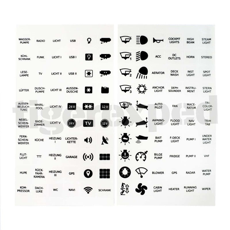 Schalttafel 12-24V mit 6 Ports wasserdicht - Steuerung
