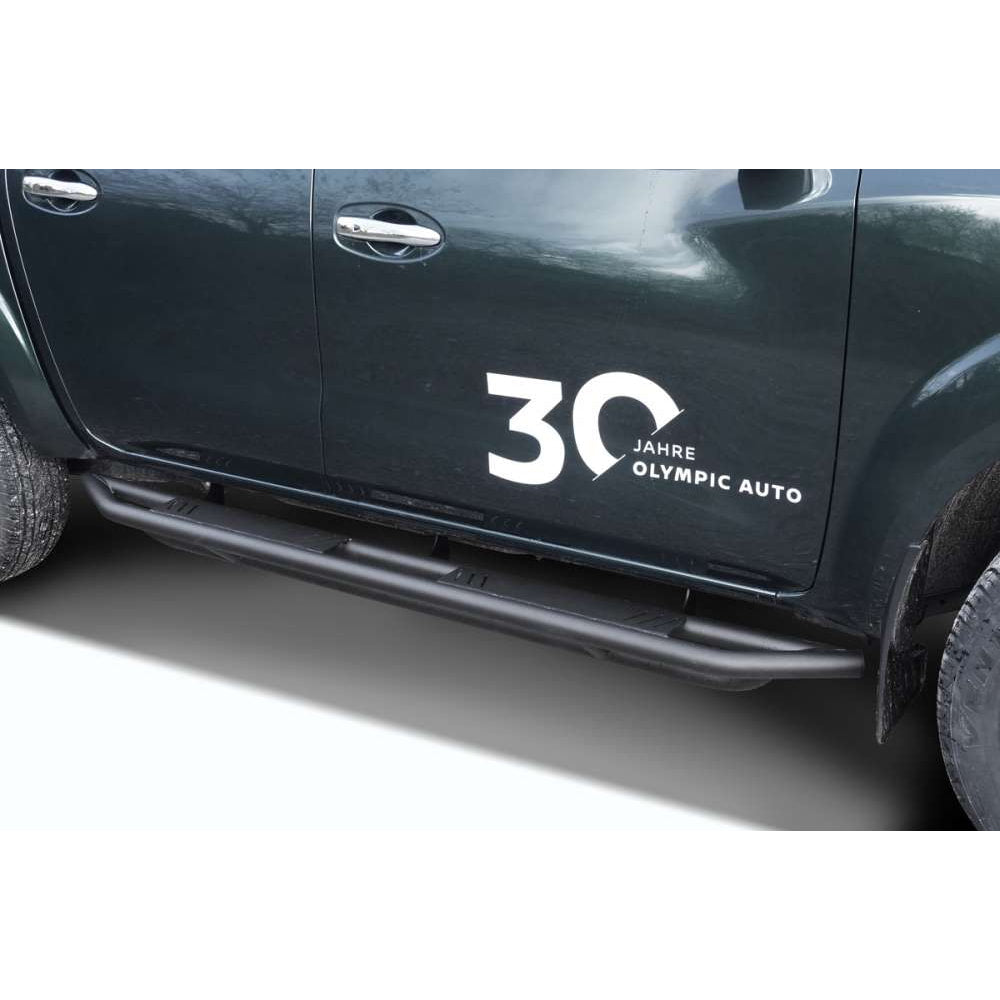 Schwarz matte Rock Rails passend für Nissan Navara D231