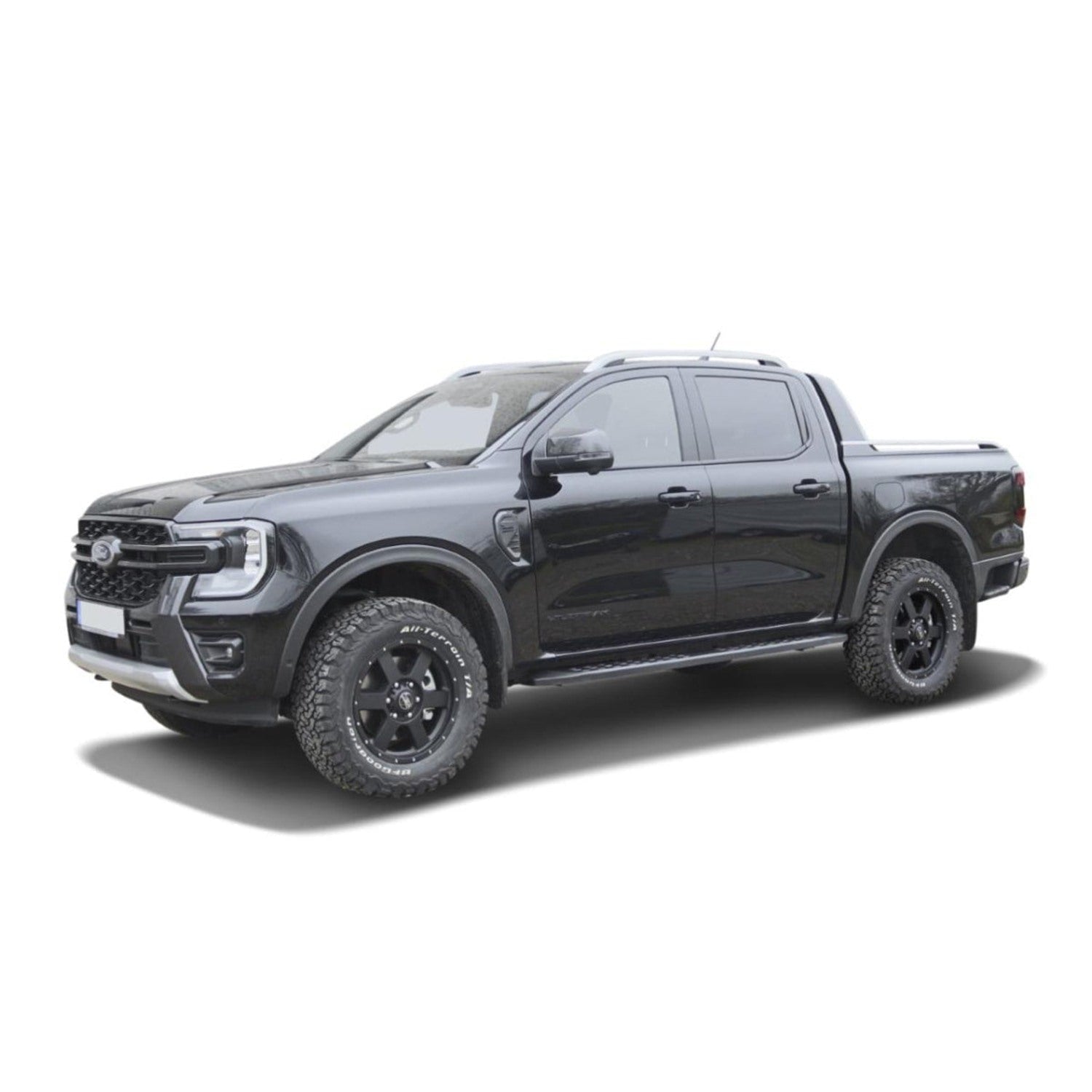 Schwarz matte Trittbretter für Ford Ranger ab 2012 – Bild 1