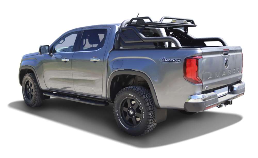 Schwarz matte Trittbretter passend für VW Amarok (2023-)