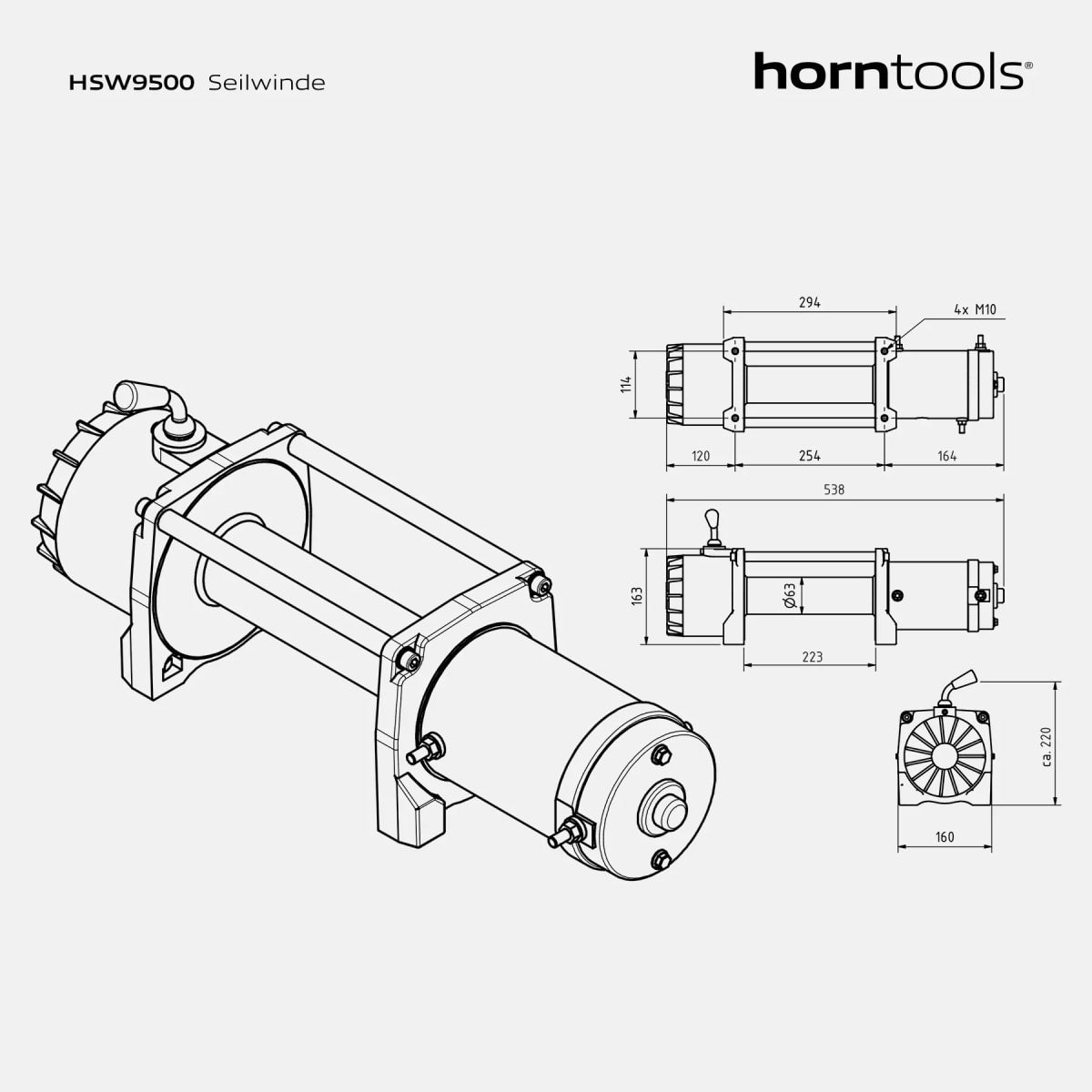 Seilwinde Alpha 4,3 Tonnen - Seilwinde