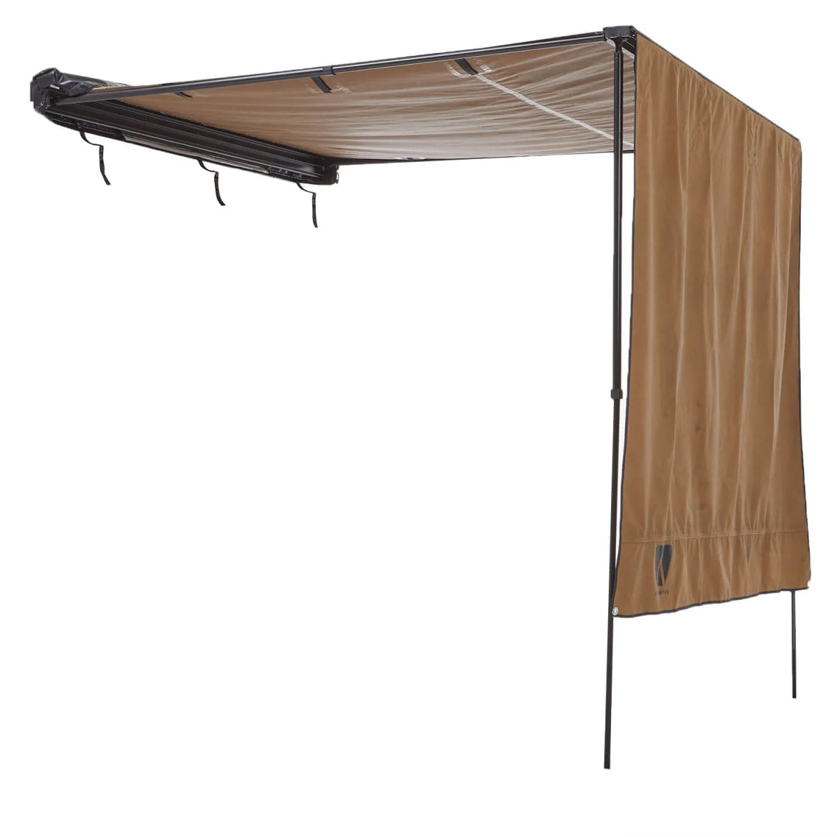 Seitenmarkise Wand VICKYWOOD 250 x 170 / 220 cm goldbraun