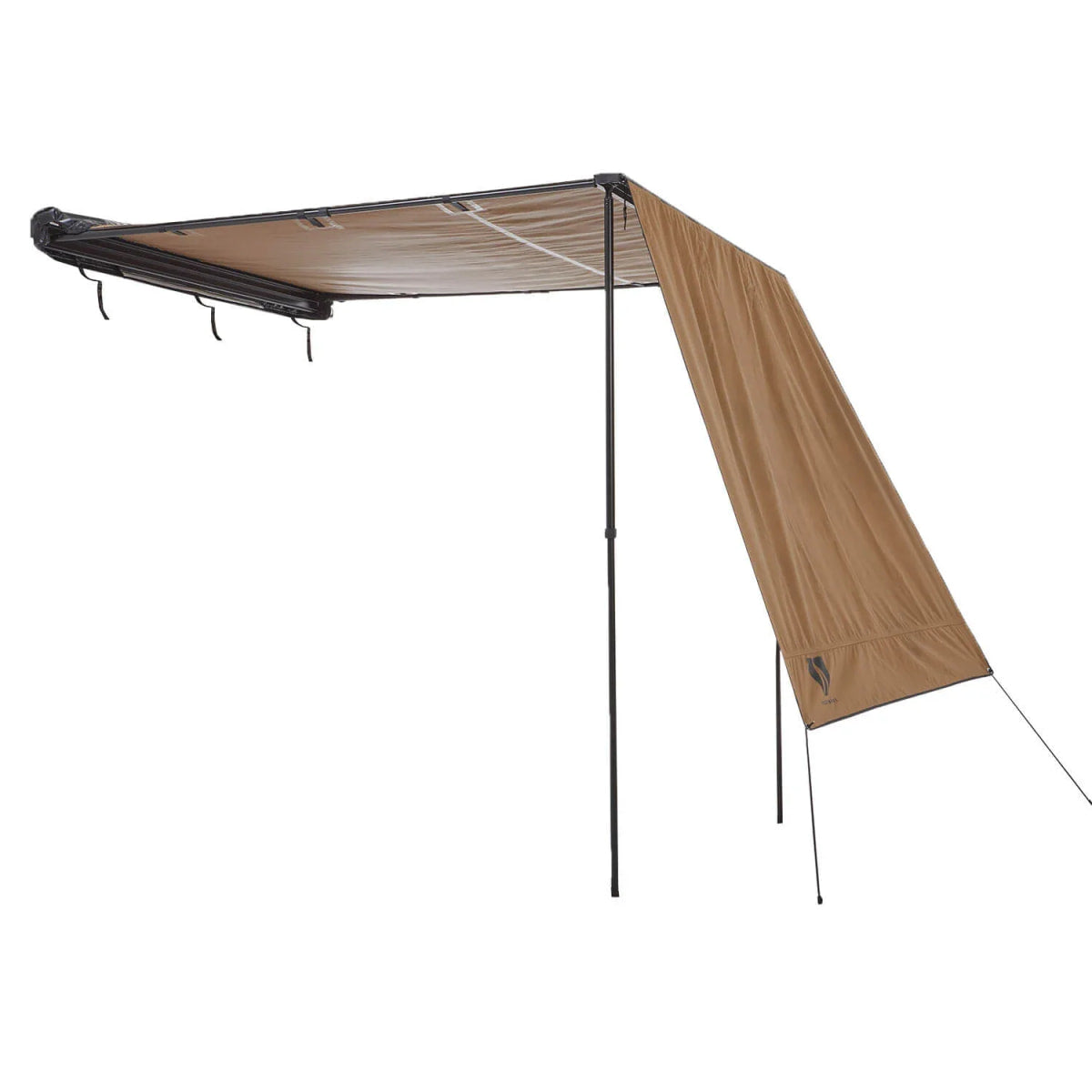 Seitenmarkise Wand VICKYWOOD 250 x 170 / 220 cm goldbraun