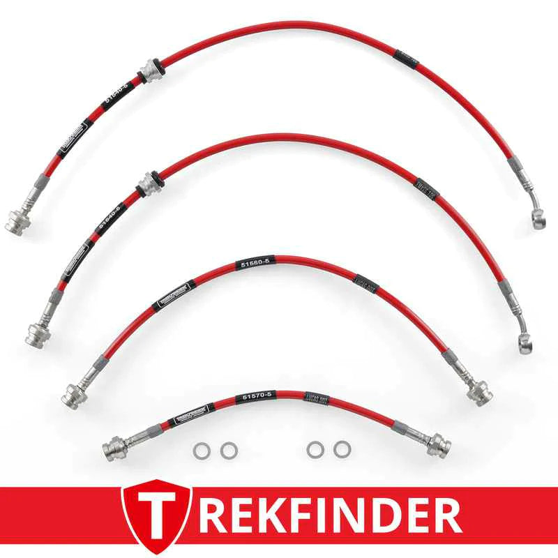 Stahlflexbremsleitungssatz für SUZUKI Jimny II ca. + 5 cm