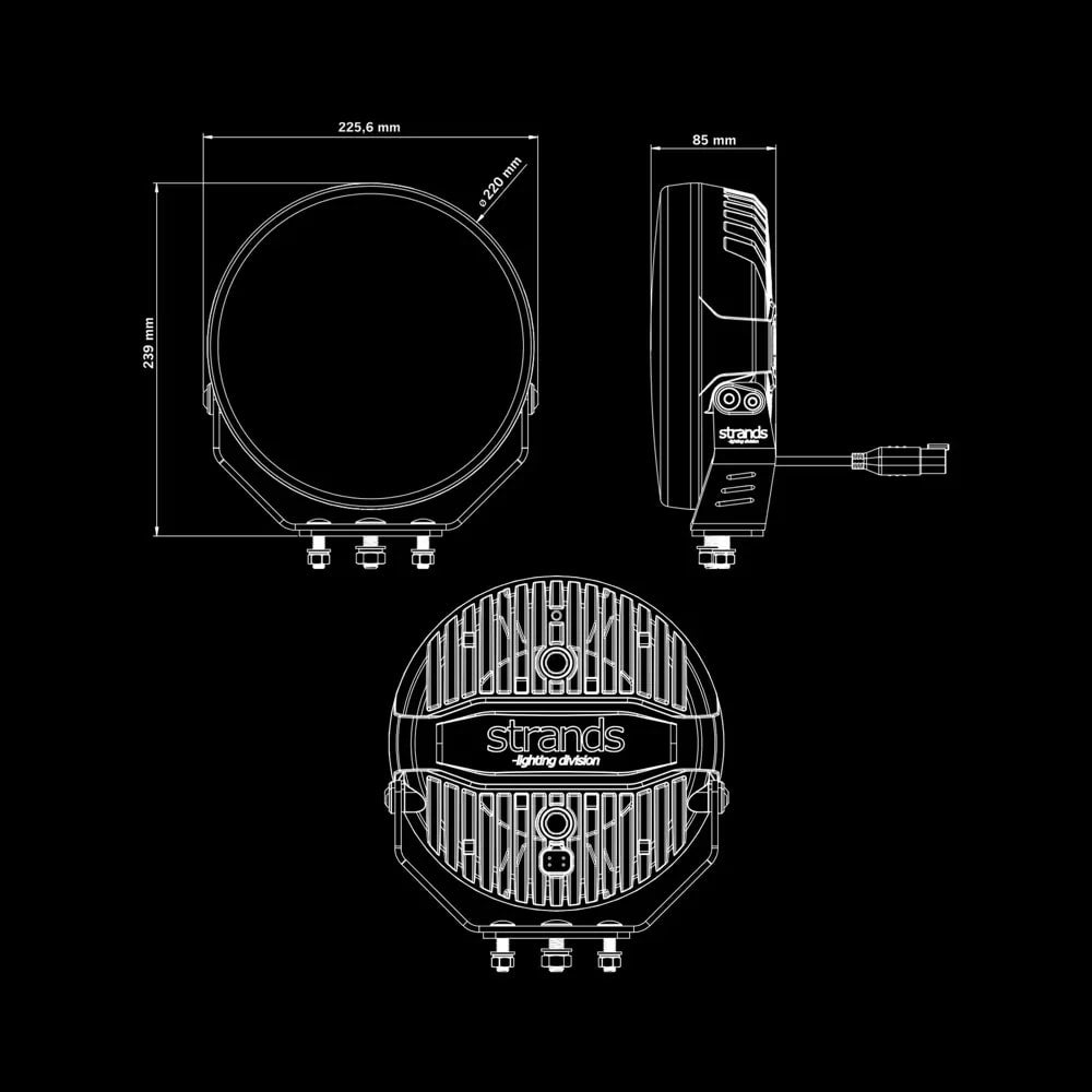 Strands FIREFLY Driving Light 9″ black - Driving Lights