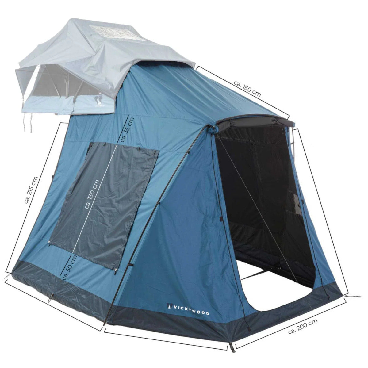 Vorzelt zu Vickywood Dachzelt LITTLE BAMBOO 125 Gen 2.0