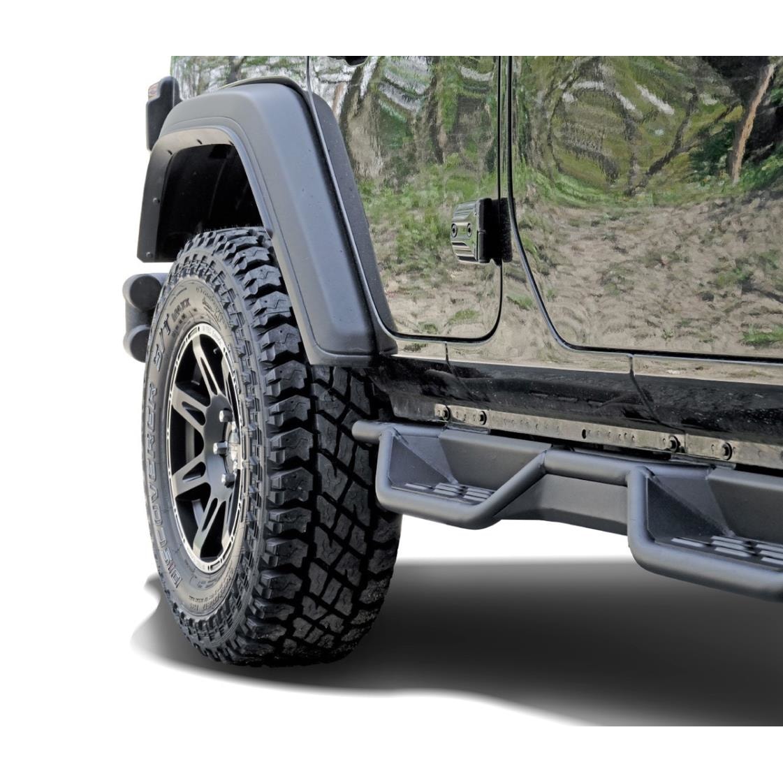 Schwellerrohre schwarz matt für Jeep Wrangler JL 4-Türer -