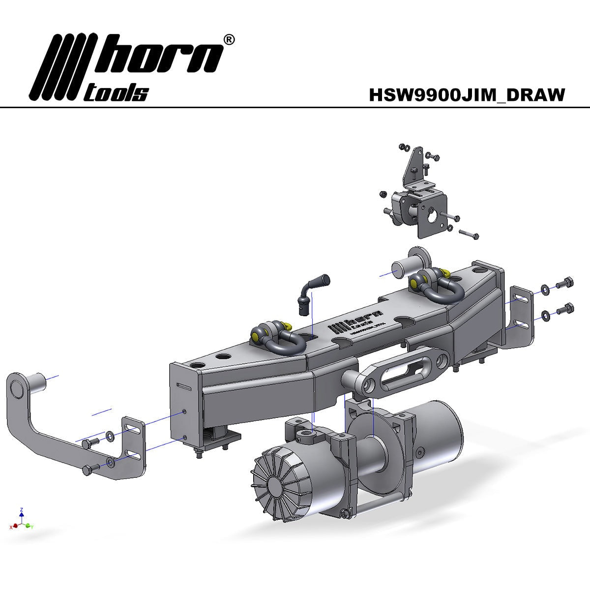 Seilwindensystem 4,3to Zugkraft Elektrowinde Seilwinde 12V