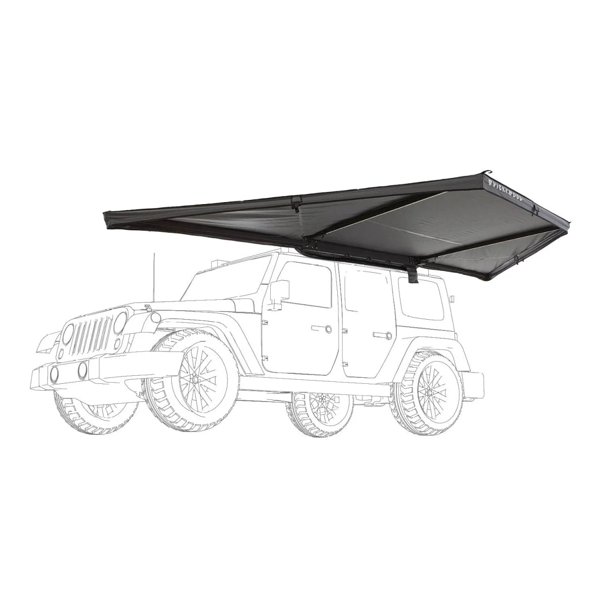 Auto Seitenmarkise 180° LEAF 200 cm grau - Markisen