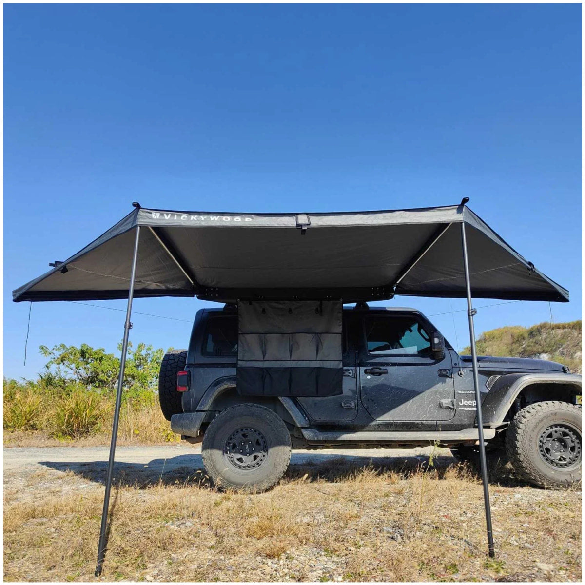 Auto Seitenmarkise 180° LEAF 200 cm grau - Markisen