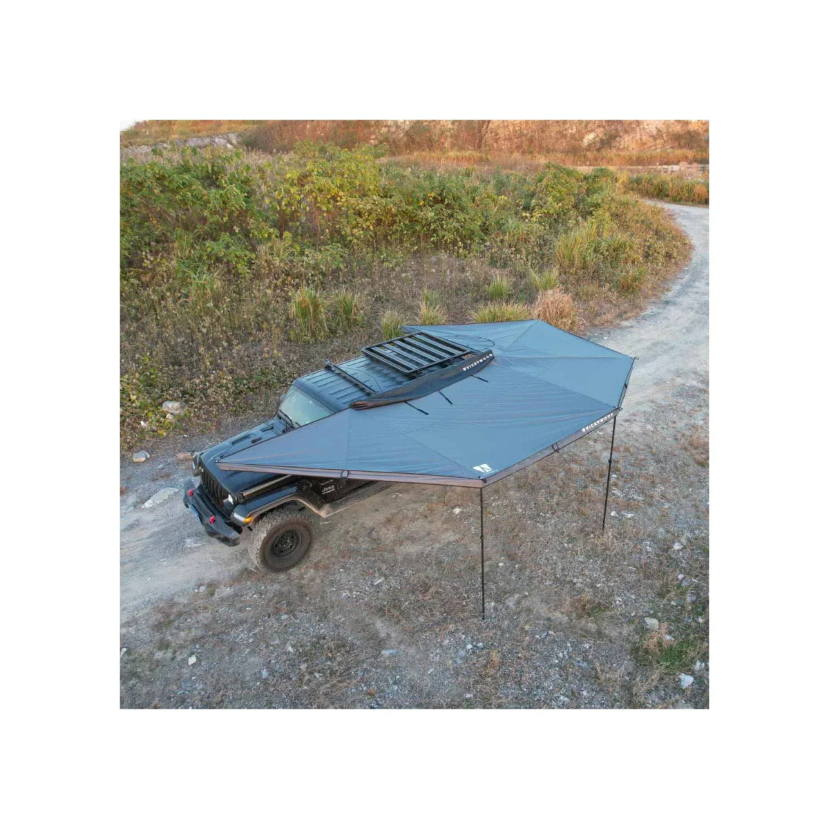 Auto Seitenmarkise 270° LEAF EXTENDED Links 250 cm grau