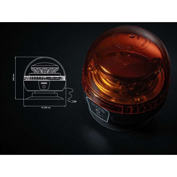 BIG ENERGY PORTABLE WARNING LIGHT BEACON AMBER LENS Tragbar