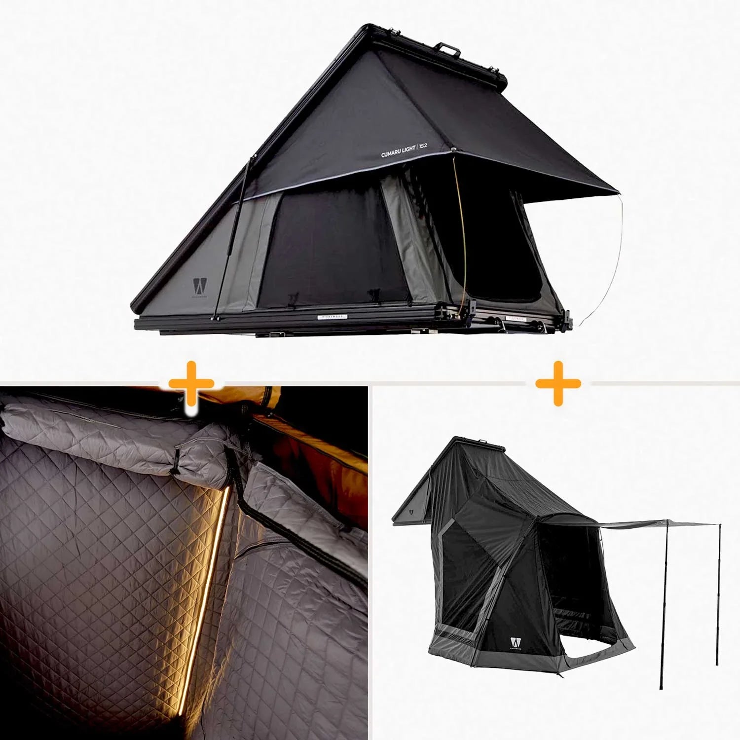 Bundle-Deal Dachzelt Vickywood CUMARU LIGHT 127 grau