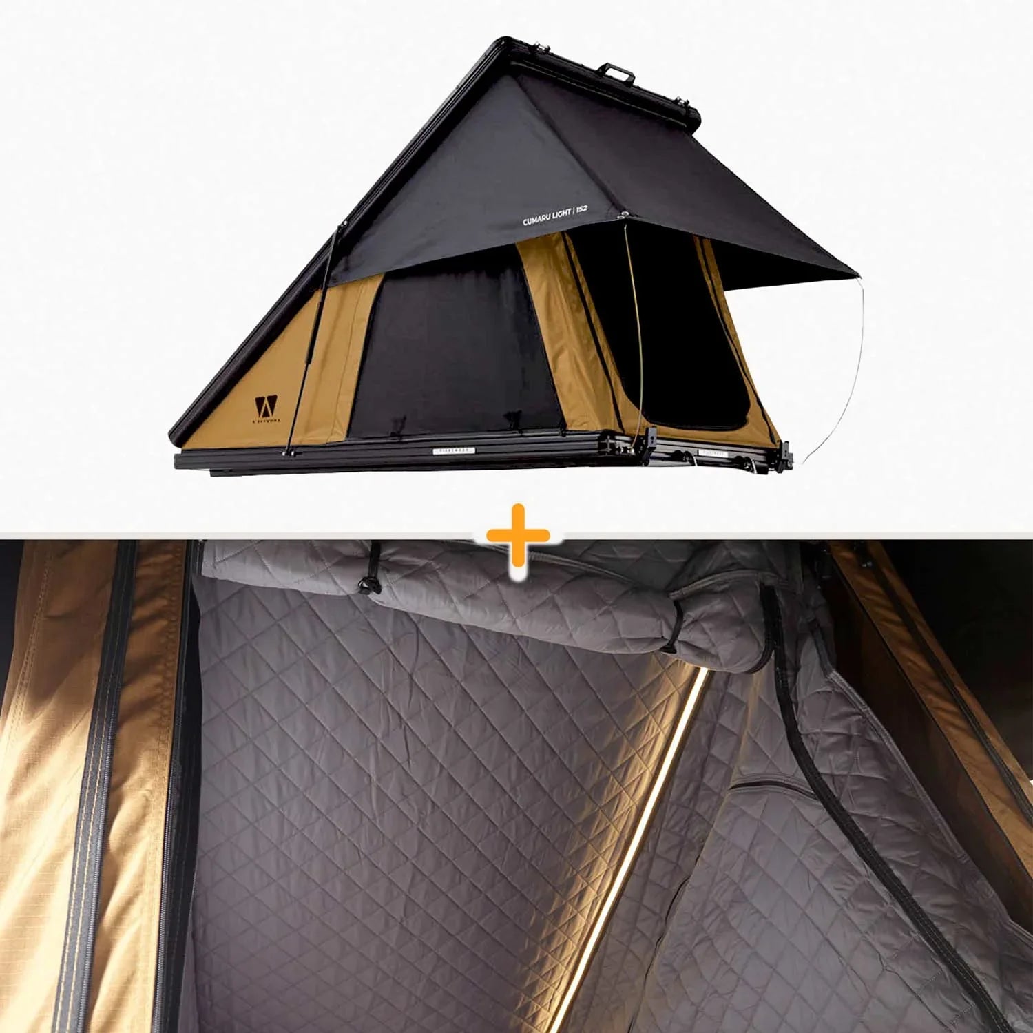 Bundle-Deal Dachzelt Vickywood CUMARU LIGHT 152 goldbraun