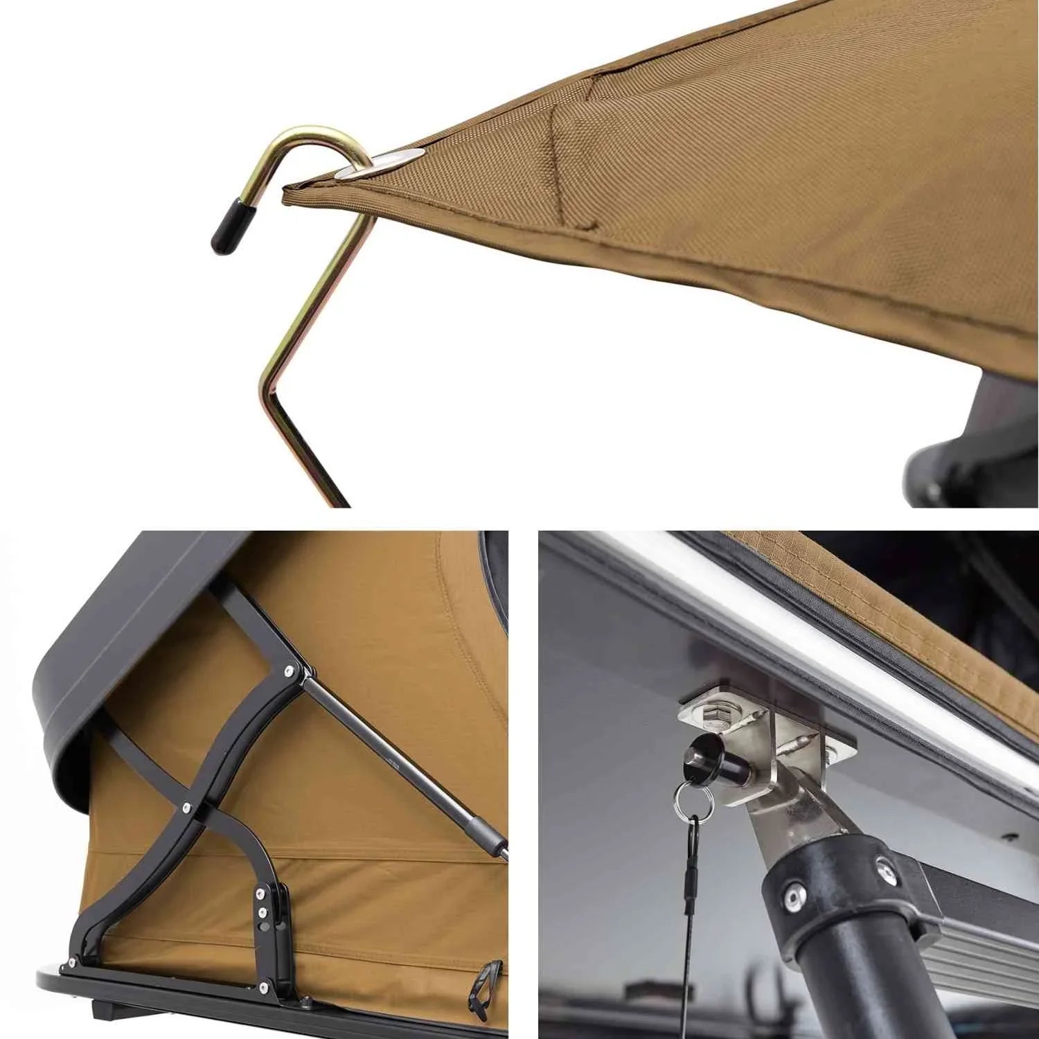 Bundle-Deal Dachzelt Vickywood MIGHTY OAK 3.0 160 goldbraun