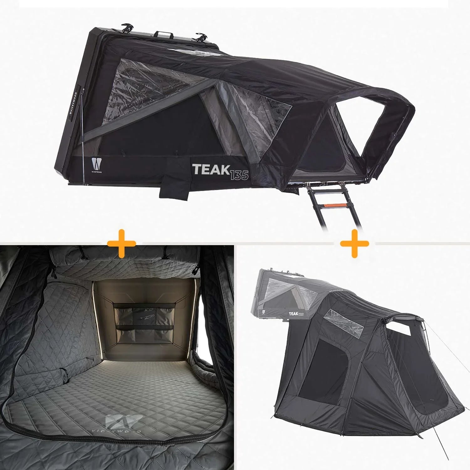 Bundle-Deal Dachzelt Vickywood TEAK 135