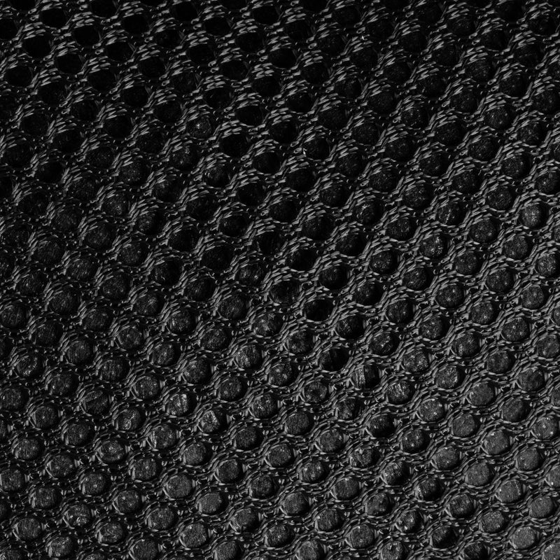 Schwarzes texturiertes mesh mit sechseckigem muster für horntools transportbox wasserdicht dachbox offroad 98 liter