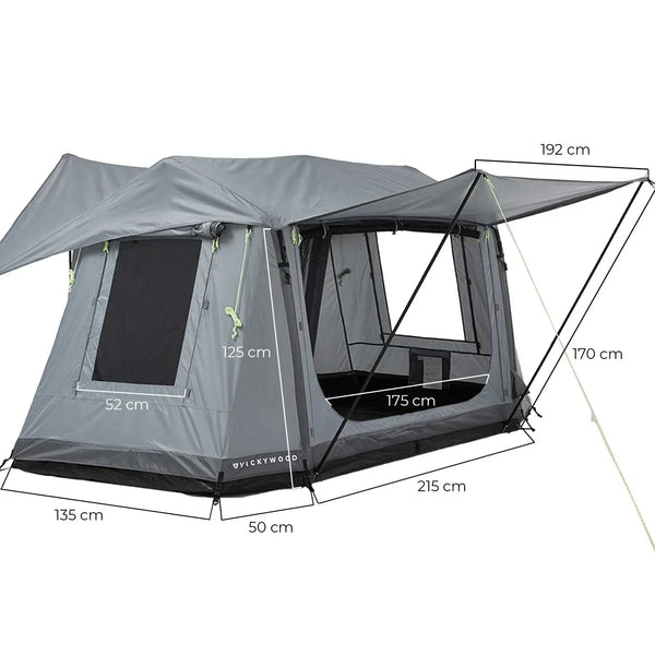 aufblasbare campingzelte Freistehendes Campingzelt aufblasbar 140 grau