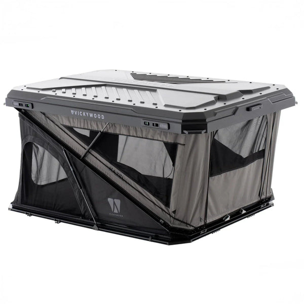 hartschalen-dachzelt 4 personen Hartschalen-Dachzelt HAZEL 130 grau für Camping und Outdoor