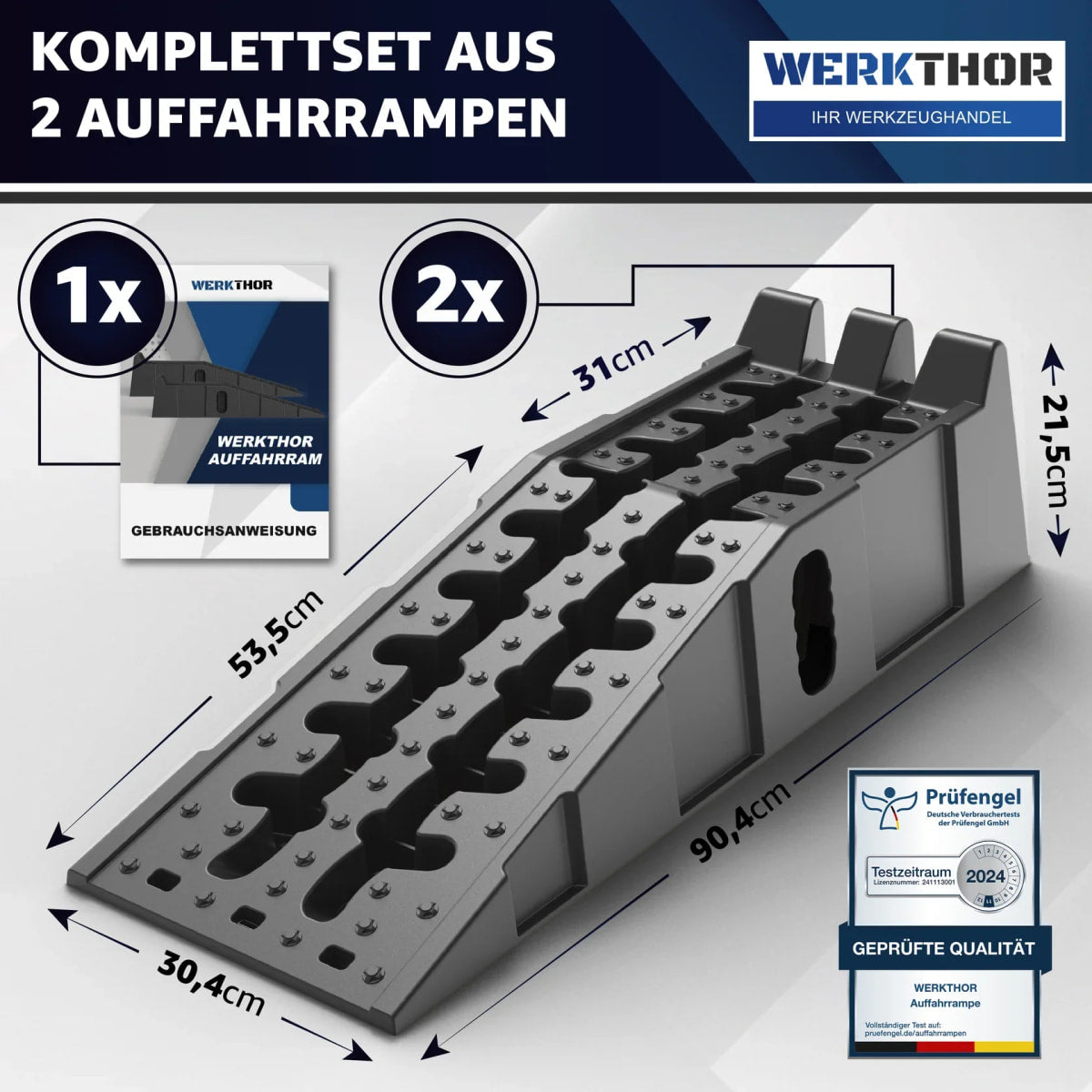 KFZ Rampe [2er Set] - Auffahrrampen für maximalen Halt