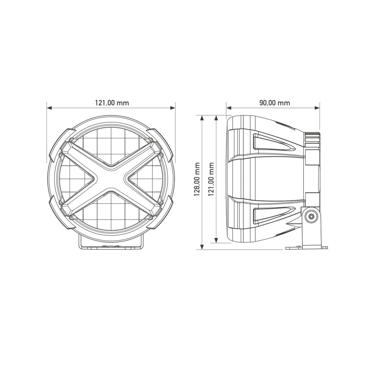 Lightpartz X-Type 5″ Zoll AMBER - Fernscheinwerfer