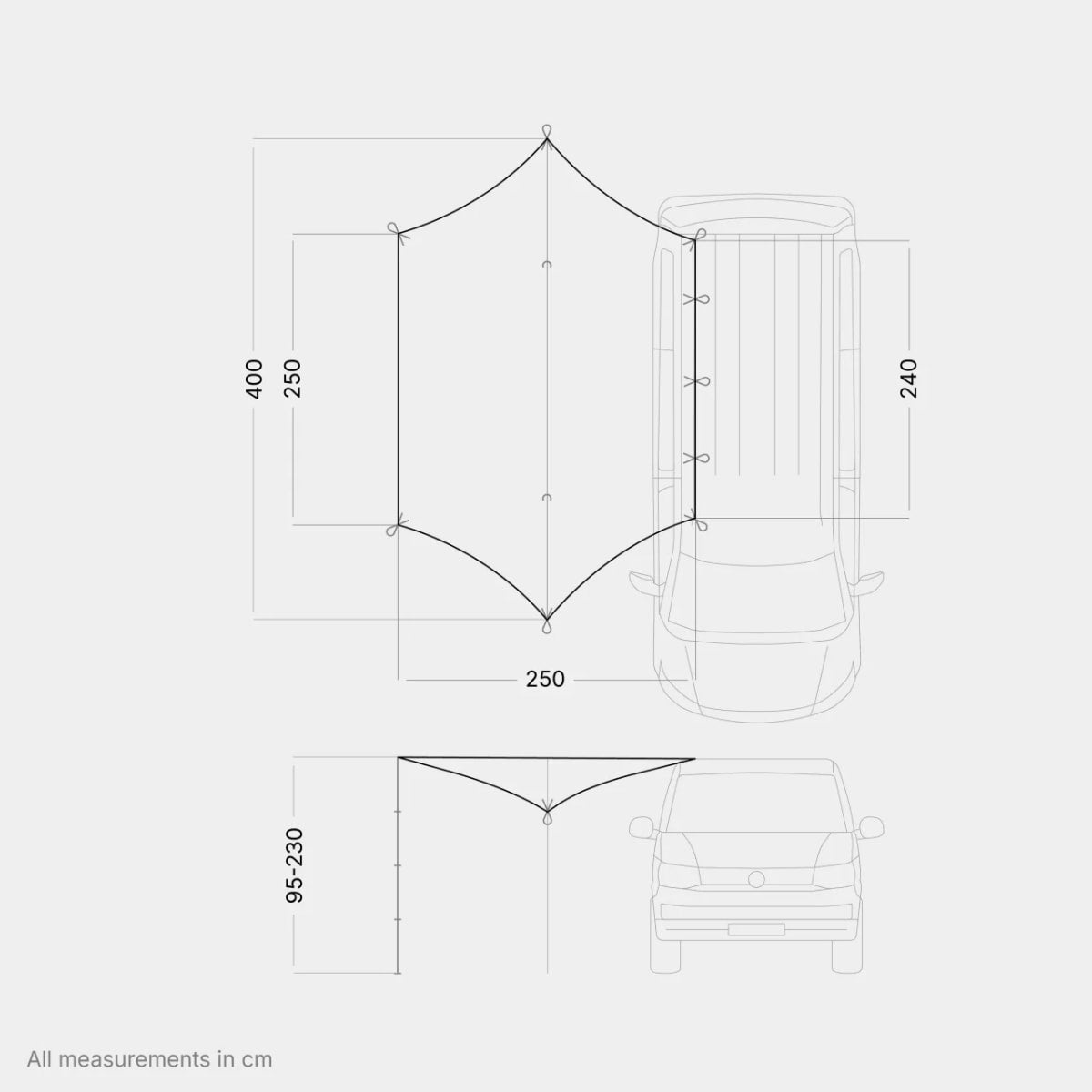 Motor Tarp Universal von qeedo - Sonnensegel