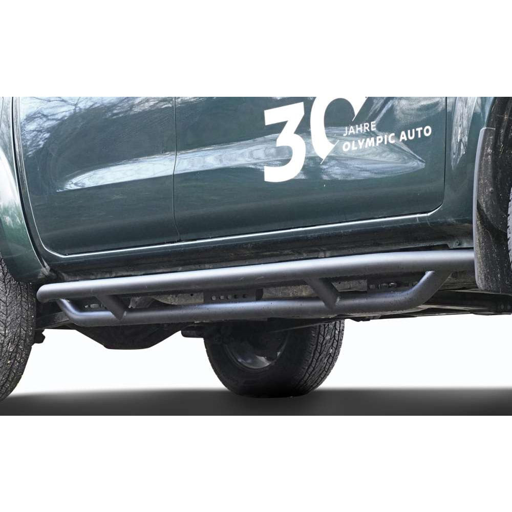 Schwarz matte Rock Rails passend für Nissan Navara D231
