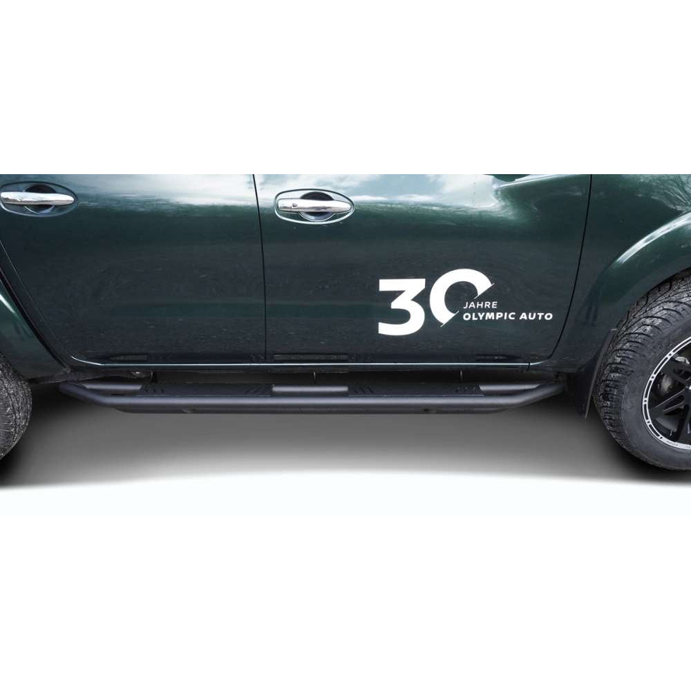 Schwarz matte Rock Rails passend für Nissan Navara D231