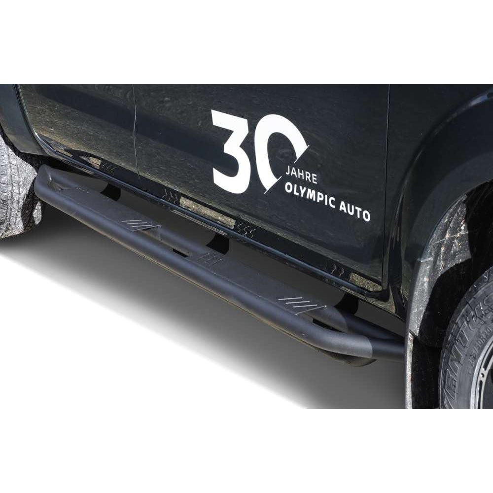 Schwarz matte Rock Rails passend für Nissan Navara D231