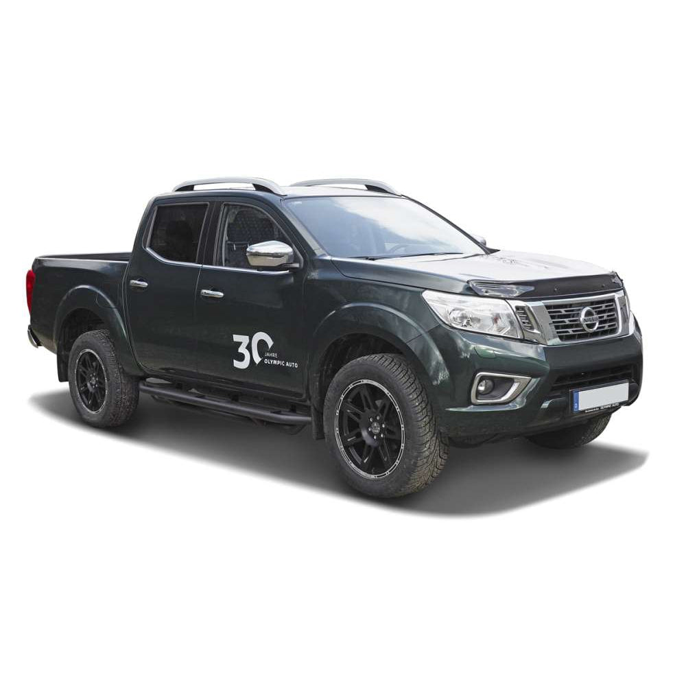 Schwarz matte Rock Rails passend für Nissan Navara D231