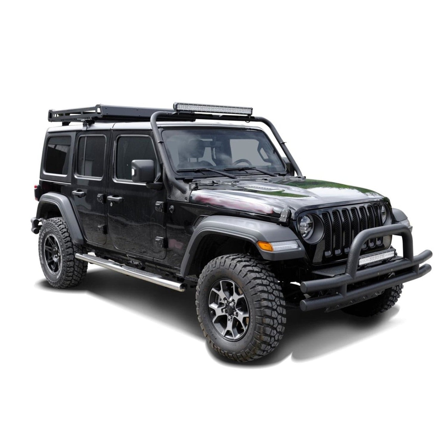 Schwellerrohre Edelstahl Ø 100 mm für Jeep Wrangler JL 4-Türer – Bild 1